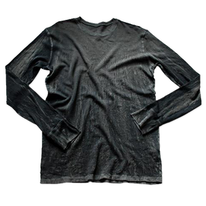 Charcoal long sleeve shirt with crinkle fabric for men