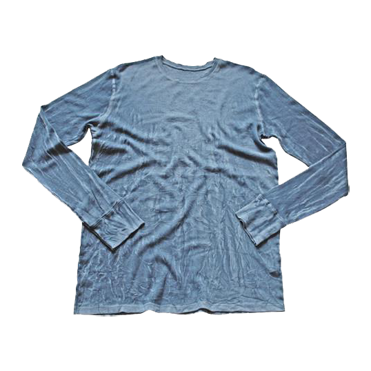 Pale blue thermal long sleeve shirt
