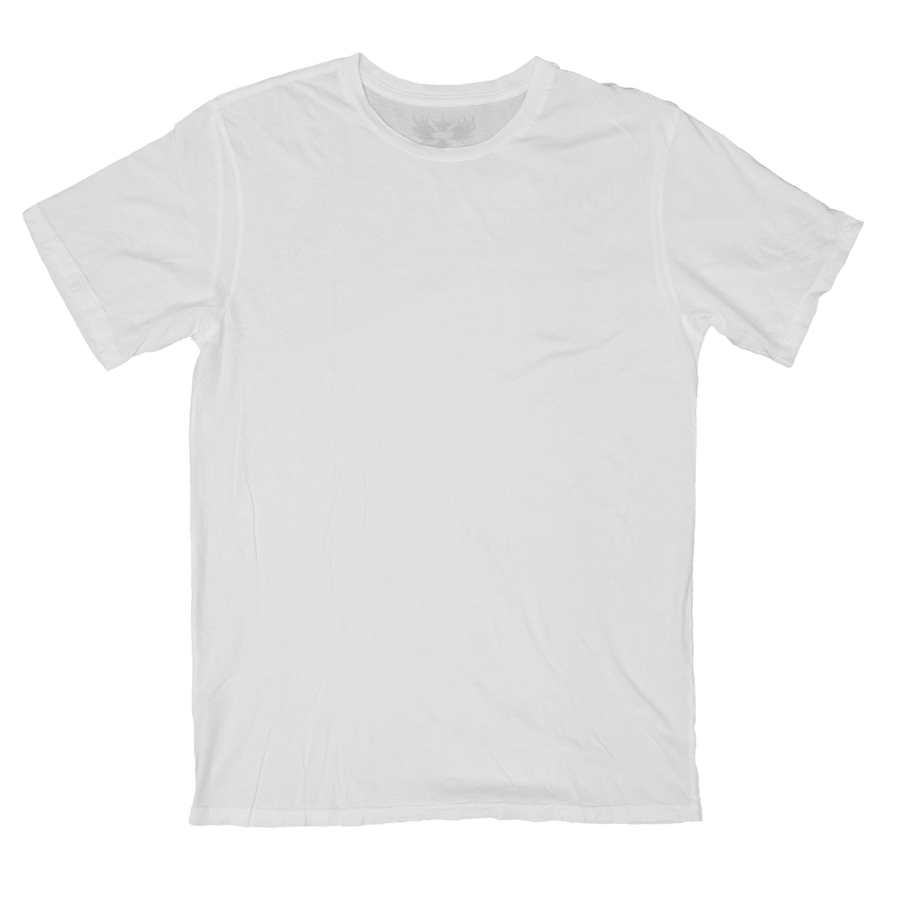 white crew neck t shirt